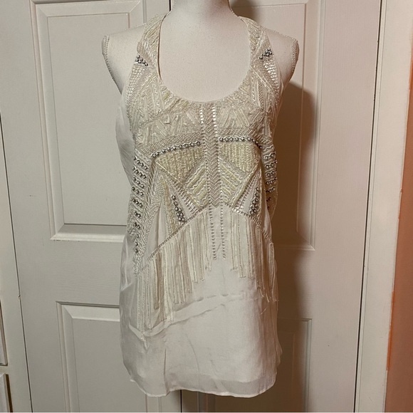 Heather B. women formal dress white little stones size S - Picture 1 of 6